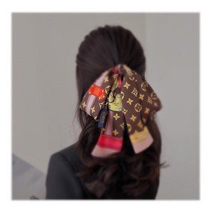 Silk Twilly Purse Scarf, Handbag Wrap V